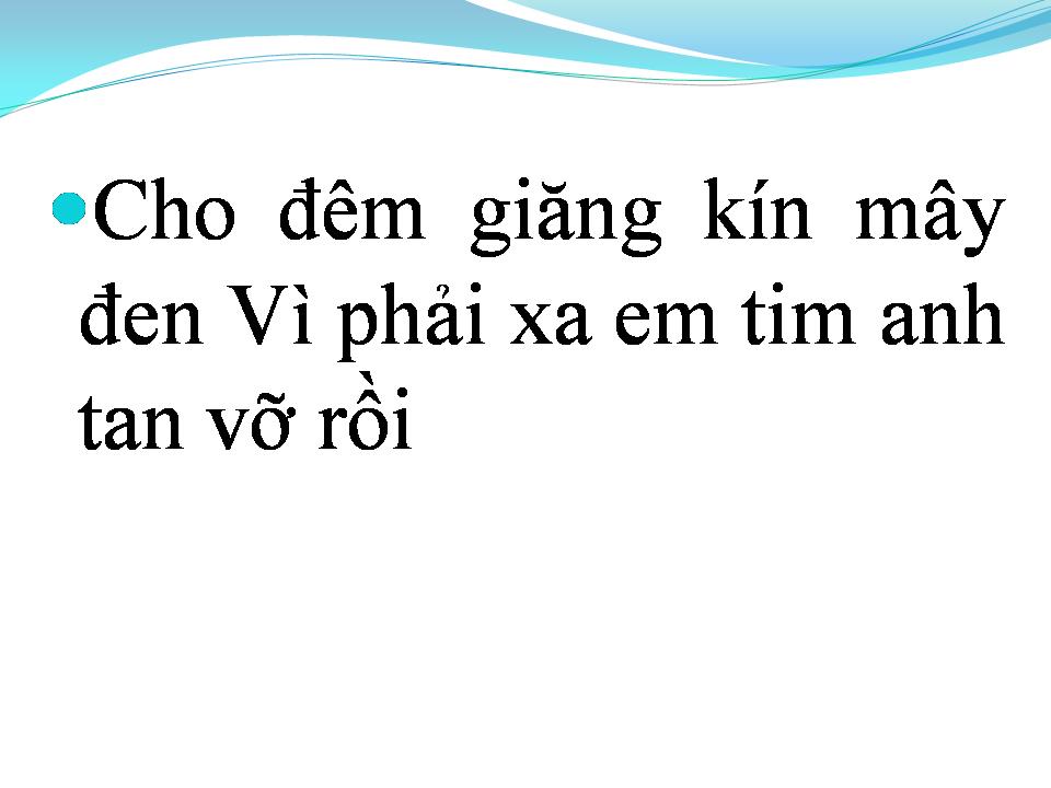 Lời bài hát CON TIM TAN VỠ