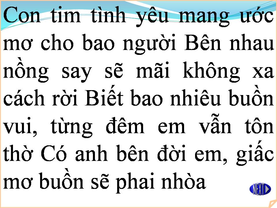Lời bài hát CON TIM TÌNH YÊU