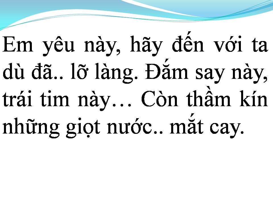 Lời bài hát CON TIM THẬT THÀ