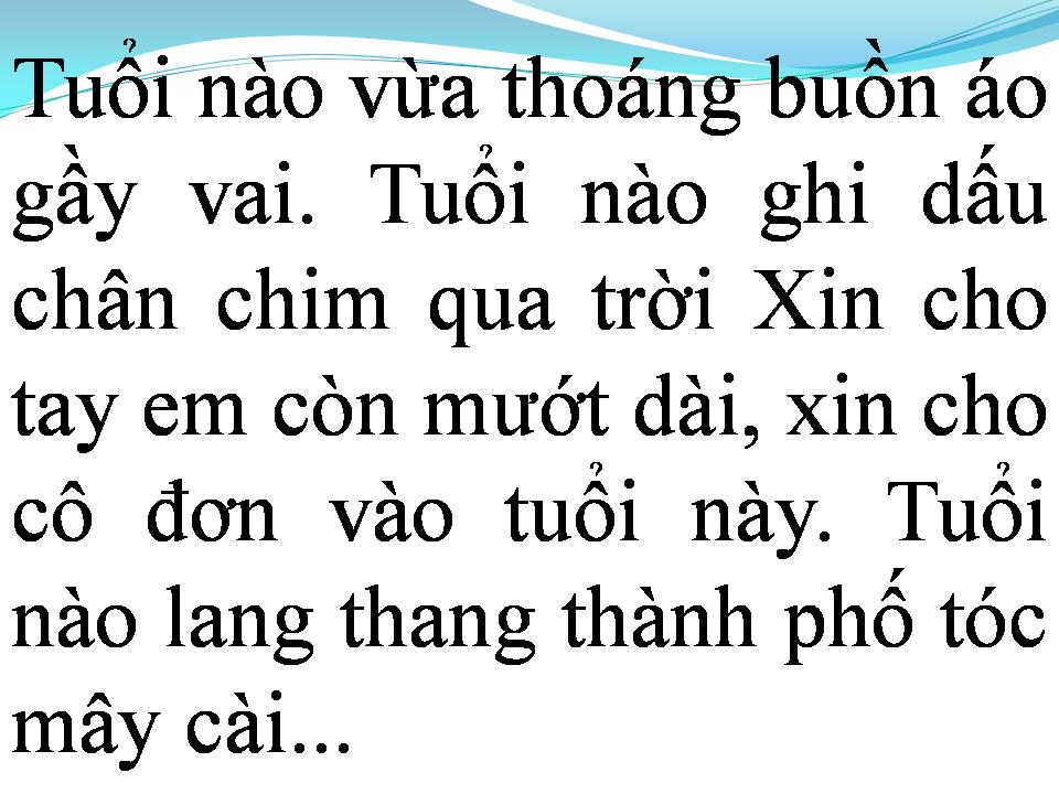 Lời bài hát CÒN TUỔI NÀO CHO EM
