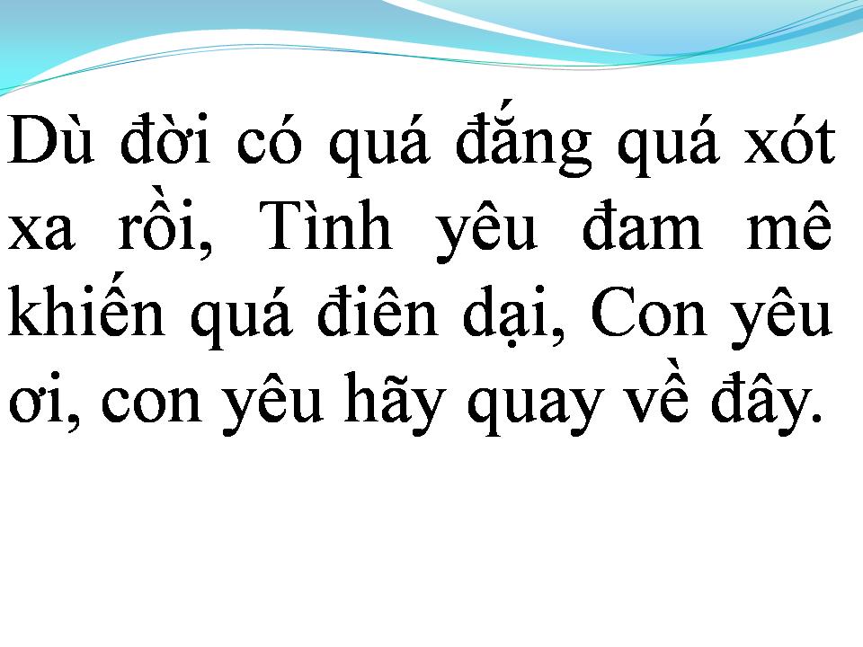 Lời bài hát CON YÊU