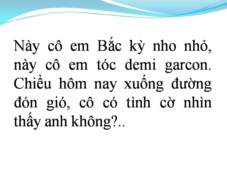 Lời bài hát CÔ BẮC KỲ NHO NHỎ