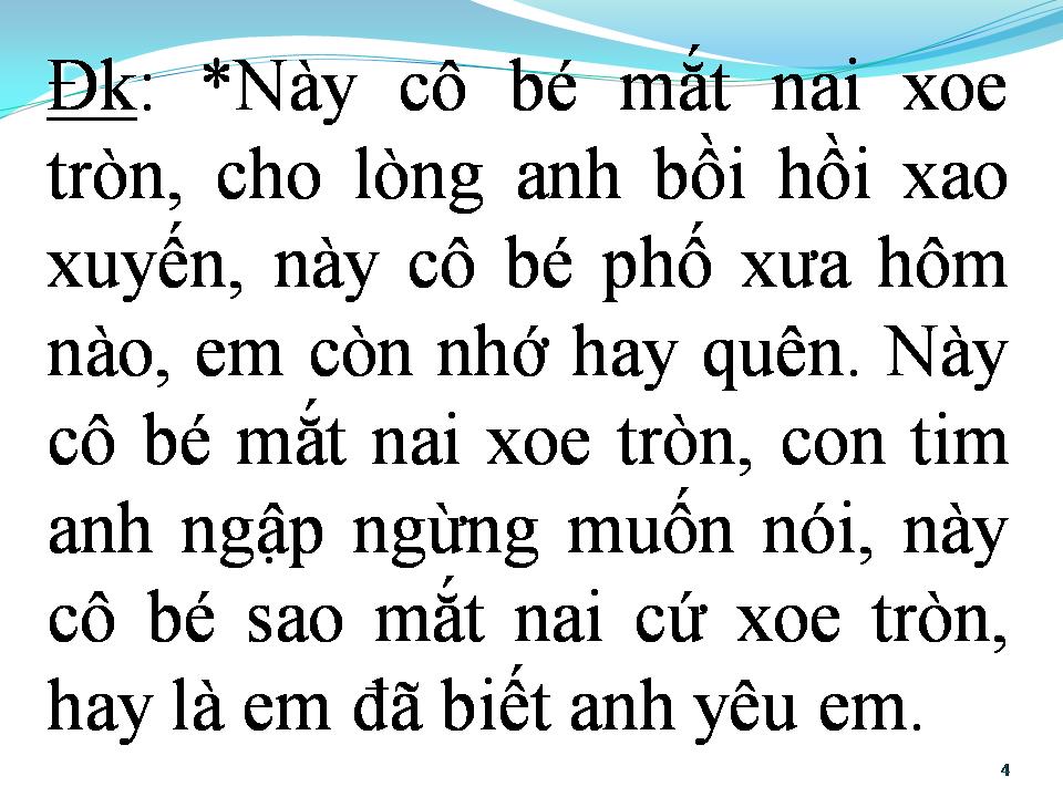 Lời bài hát CÔ BÉ MẮT NAI