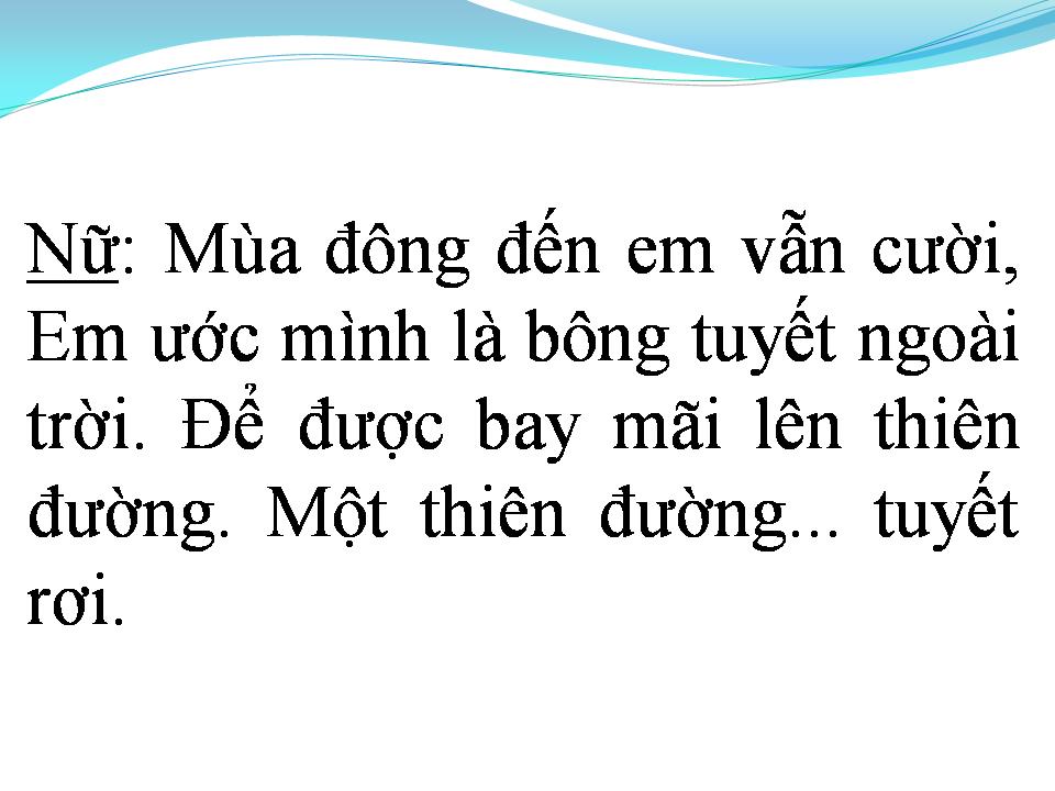 Lời bài hát CÔ BÉ MÙA ĐÔNG