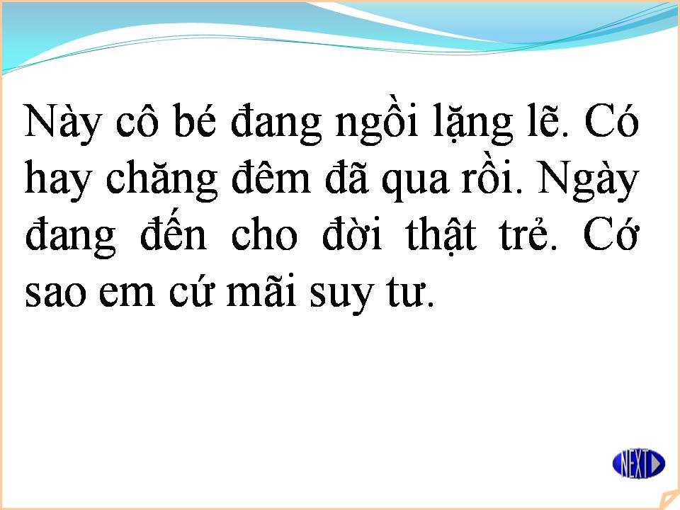 Lời bài hát CÔ BÉ U SẦU
