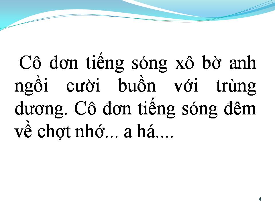 Lời bài hát CÔ ĐƠN TIẾNG SÓNG