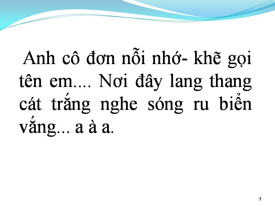 Lời bài hát CÔ ĐƠN TIẾNG SÓNG
