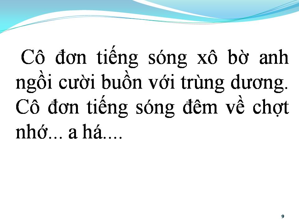 Lời bài hát CÔ ĐƠN TIẾNG SÓNG