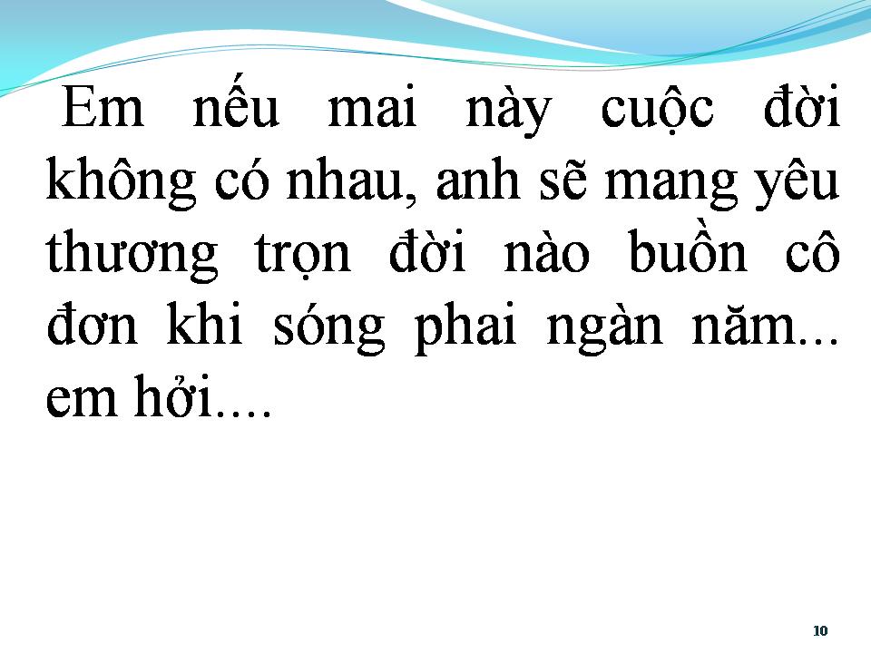 Lời bài hát CÔ ĐƠN TIẾNG SÓNG