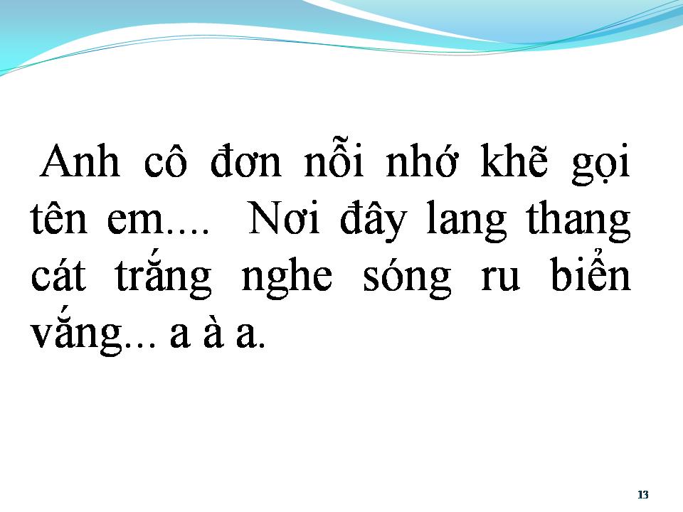 Lời bài hát CÔ ĐƠN TIẾNG SÓNG