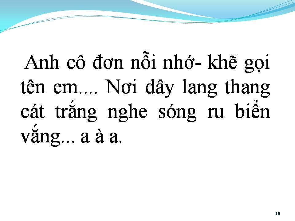 Lời bài hát CÔ ĐƠN TIẾNG SÓNG