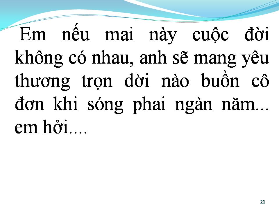 Lời bài hát CÔ ĐƠN TIẾNG SÓNG