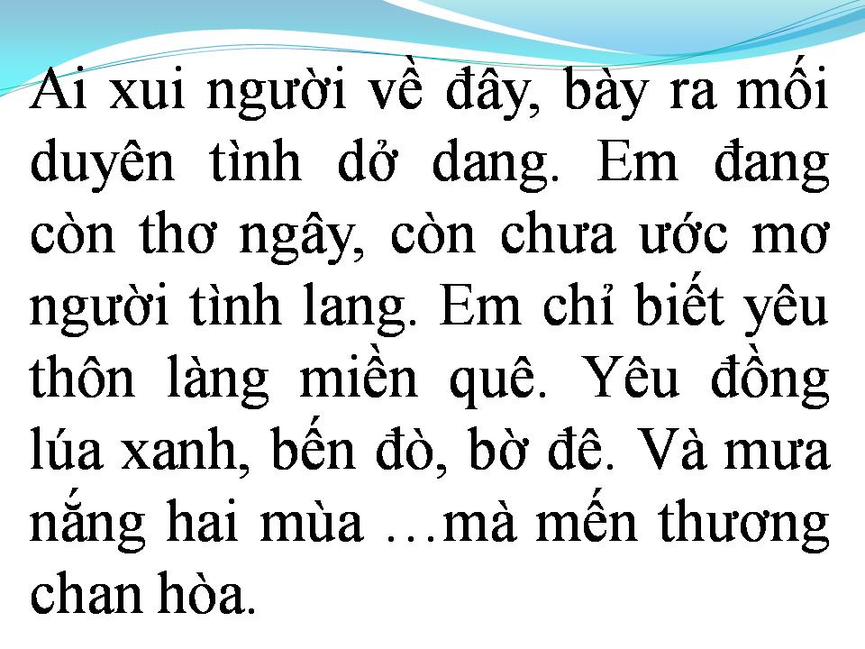 Lời bài hát CÔ GÁI QUÊ