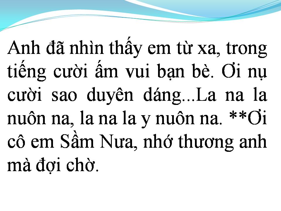 Lời bài hát CÔ GÁI SẦM NƯA XINH ĐẸP