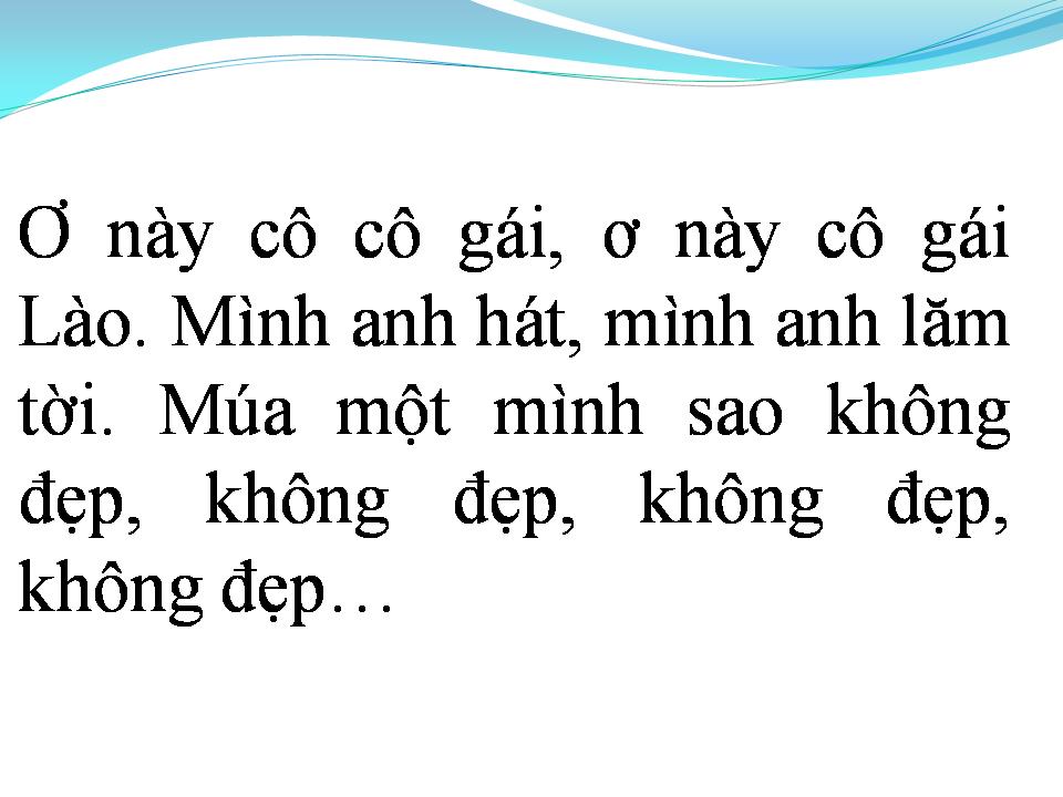Lời bài hát CÔ GÁI SẦM NƯA XINH ĐẸP
