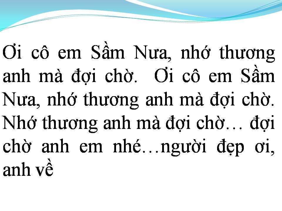 Lời bài hát CÔ GÁI SẦM NƯA XINH ĐẸP