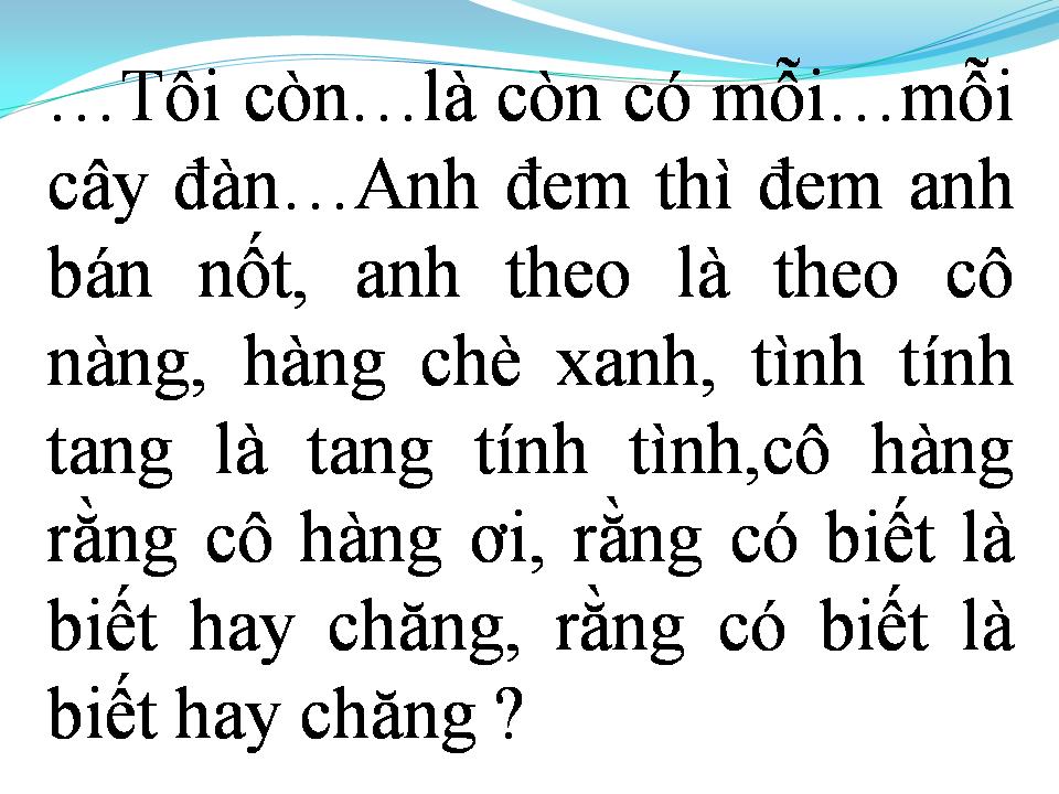 Lời bài hát CÔ HÀNG NƯỚC
