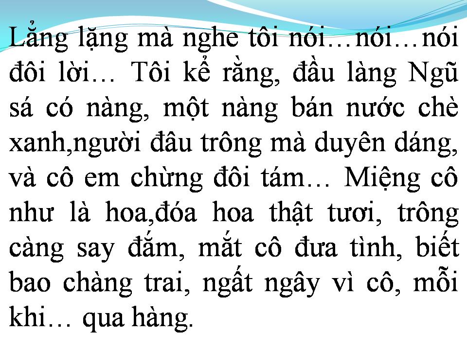 Lời bài hát CÔ HÀNG NƯỚC