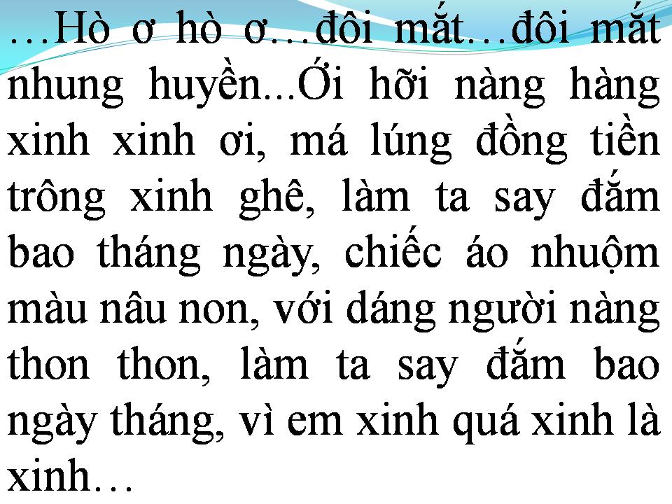 Lời bài hát CÔ HÀNG NƯỚC