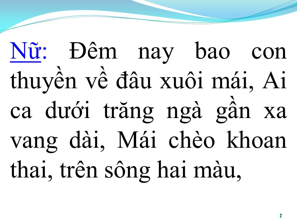 Lời bài hát TRĂNG RỤNG XUỐNG CẦU (SONG CA)