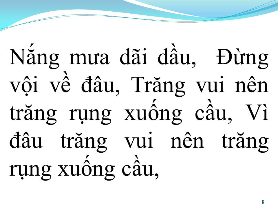 Lời bài hát TRĂNG RỤNG XUỐNG CẦU (SONG CA)