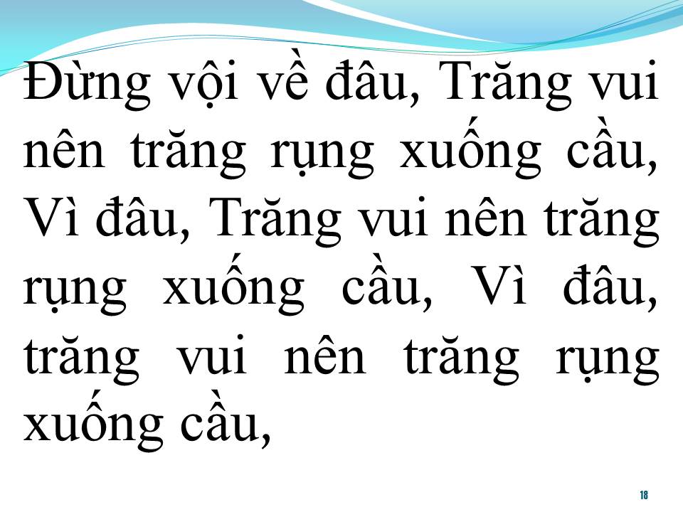 Lời bài hát TRĂNG RỤNG XUỐNG CẦU (SONG CA)