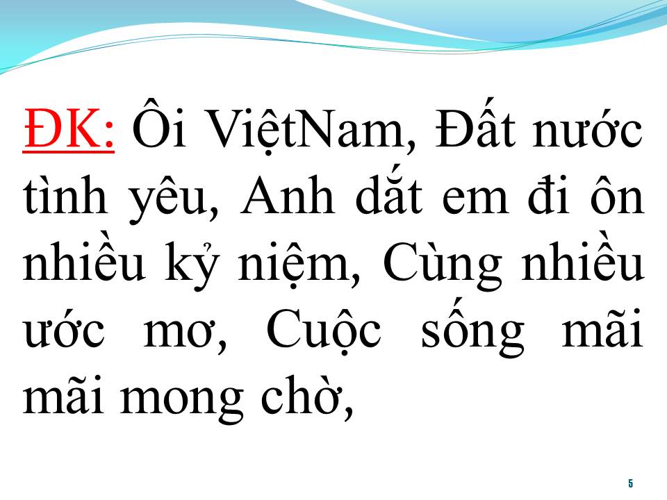 Lời bài hát ĐẤT NƯỚC TÌNH YÊU