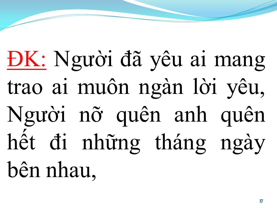 Lời bài hát NGƯỜI ĐÃ YÊU AI