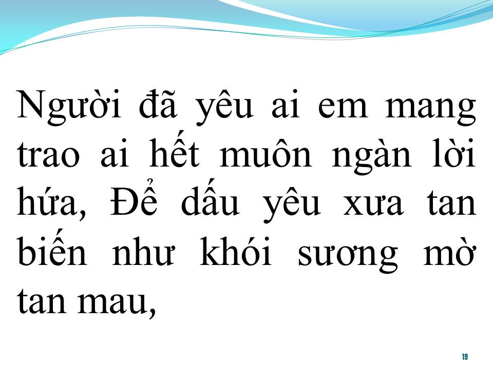 Lời bài hát NGƯỜI ĐÃ YÊU AI