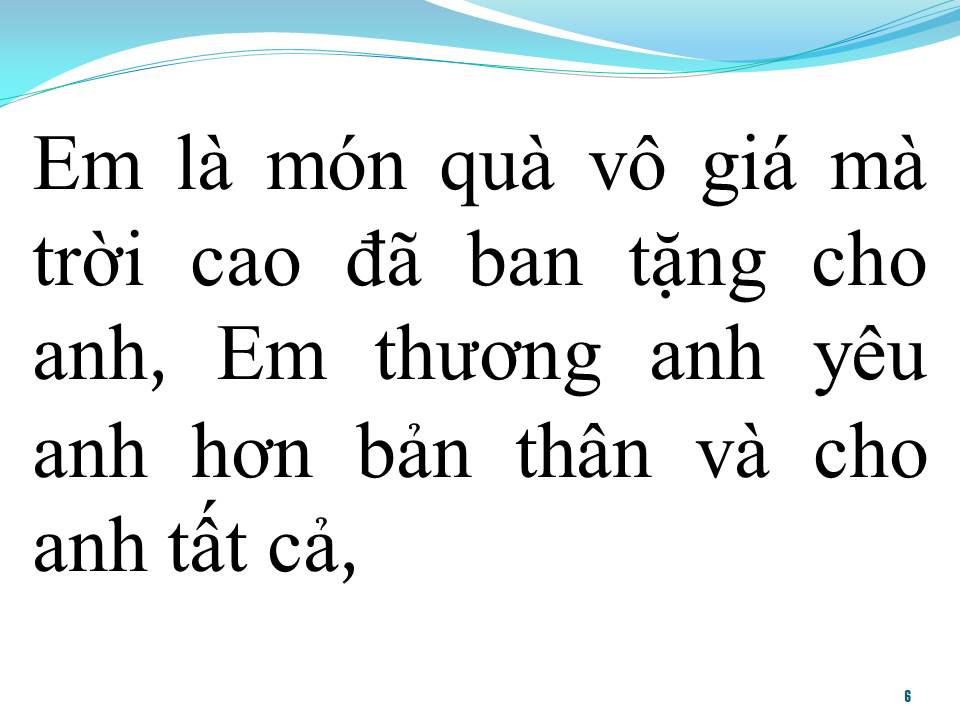 Lời bài hát EM LÀ MÓN QUÀ VÔ GIÁ