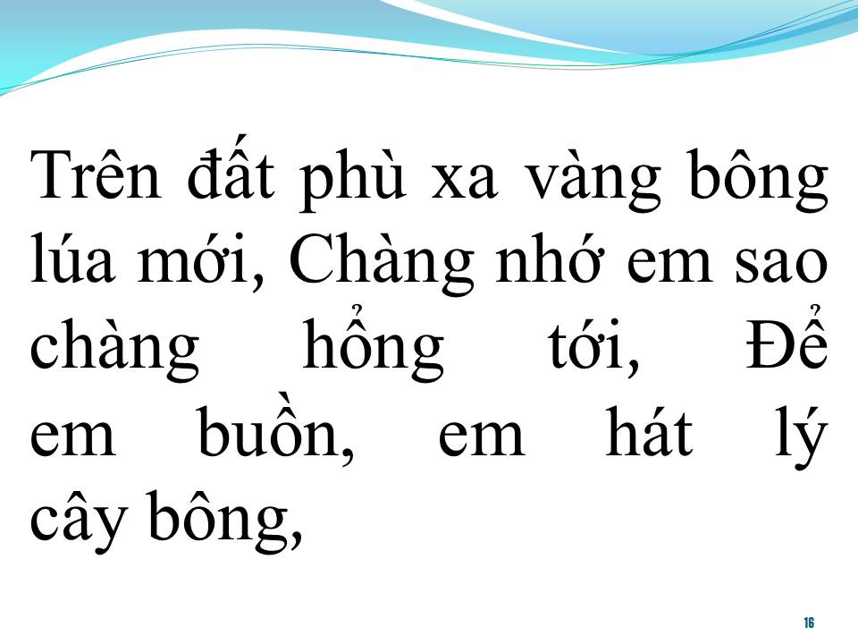 Lời bài hát TỰ TÌNH LÝ CÂY BÔNG