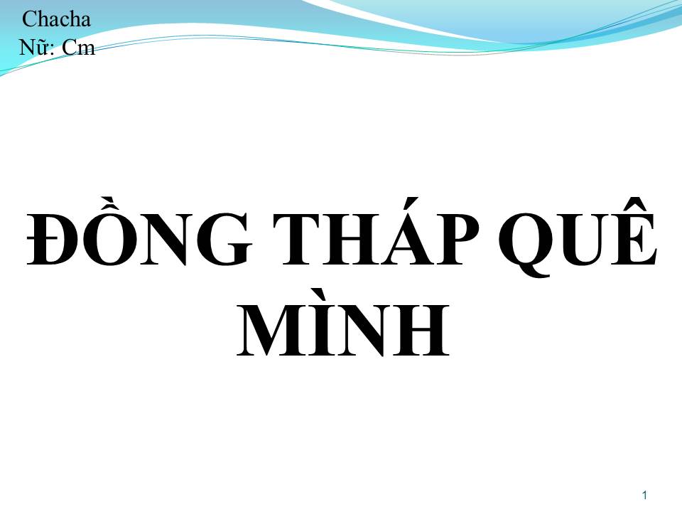 Lời bài hát ĐỒNG THÁP QUÊ MÌNH