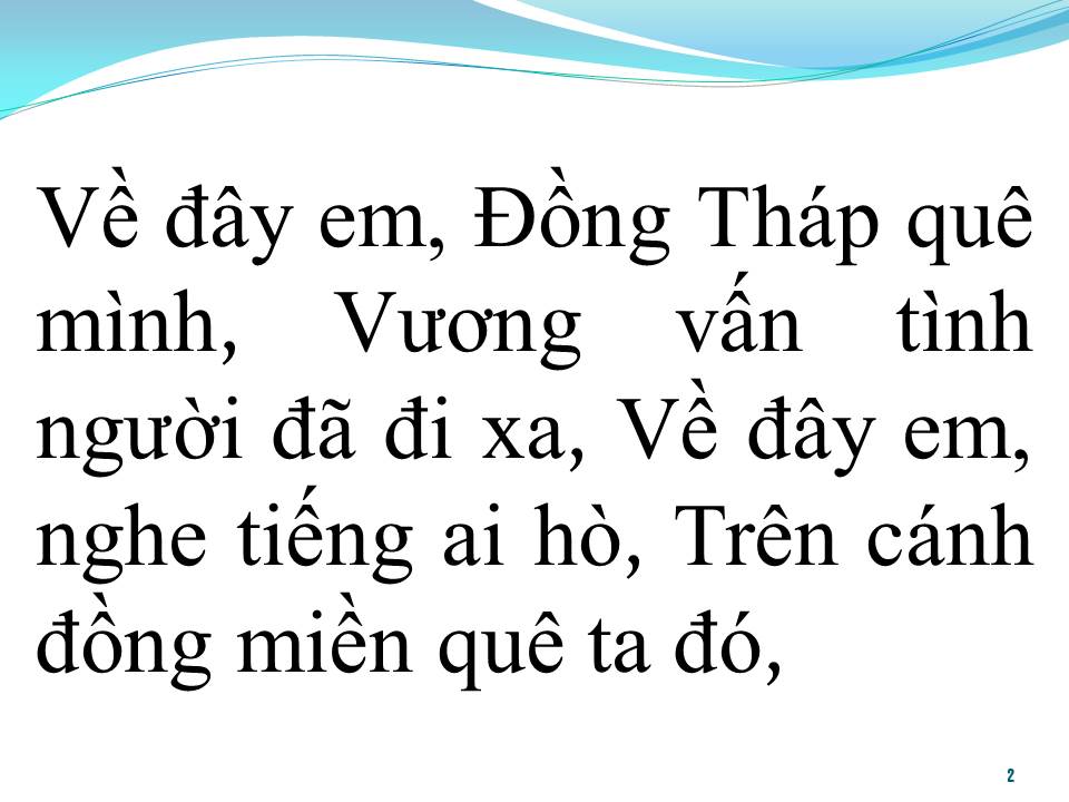 Lời bài hát ĐỒNG THÁP QUÊ MÌNH