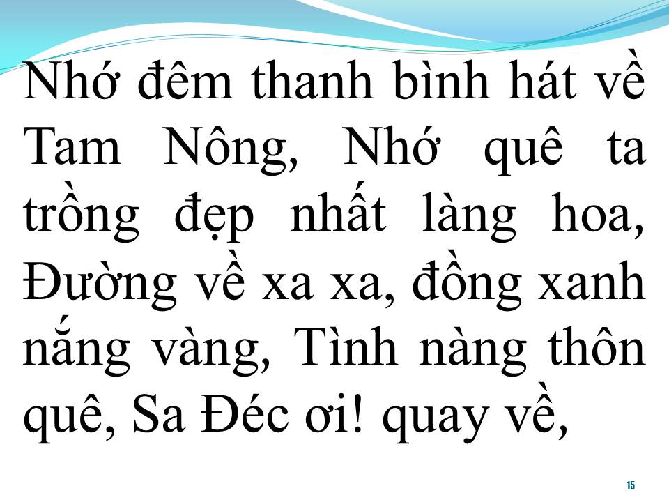 Lời bài hát ĐỒNG THÁP QUÊ MÌNH