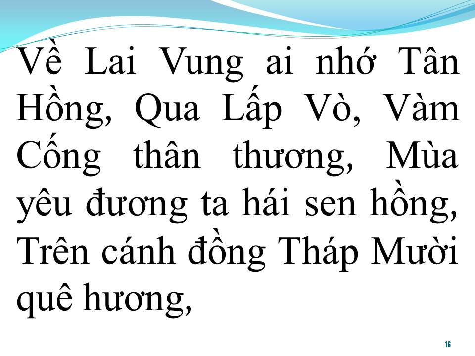 Lời bài hát ĐỒNG THÁP QUÊ MÌNH