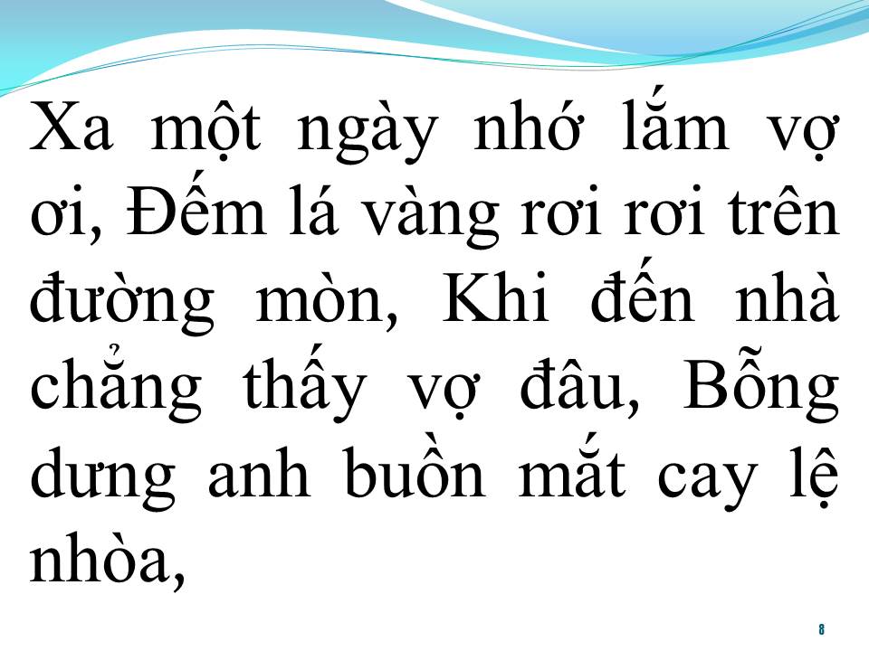 Lời bài hát NHỚ LẮM VỢ ƠI