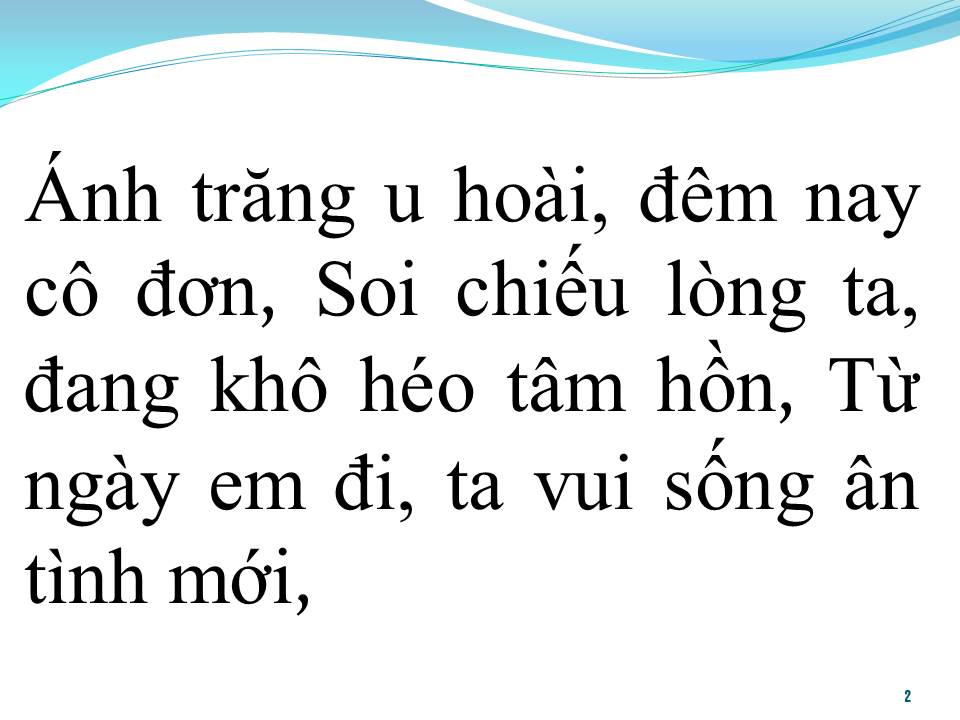Lời bài hát ÁNH TRĂNG ĐÊM BUỒN