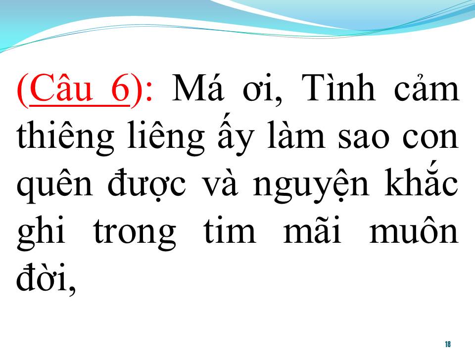 Lời bài hát MÁ ƠI (TÂN CỔ)