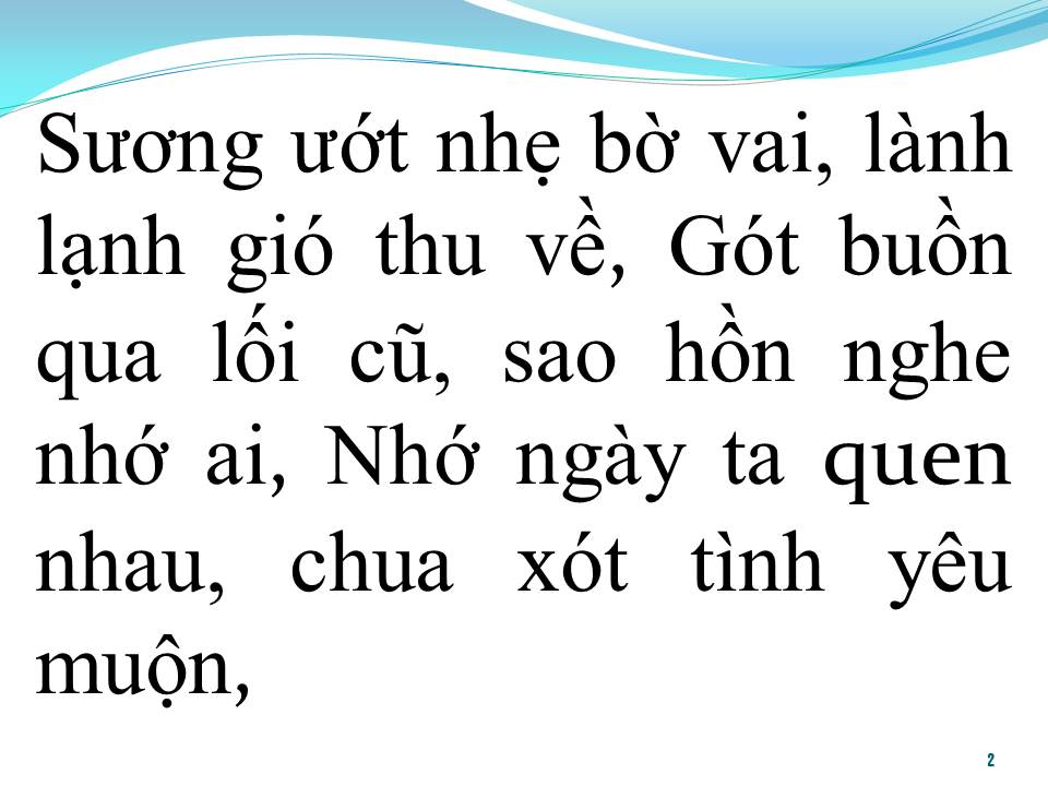 Lời bài hát HƯƠNG TÌNH MUỘN