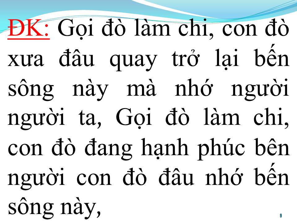 Lời bài hát GỌI ĐÒ LÀM CHI
