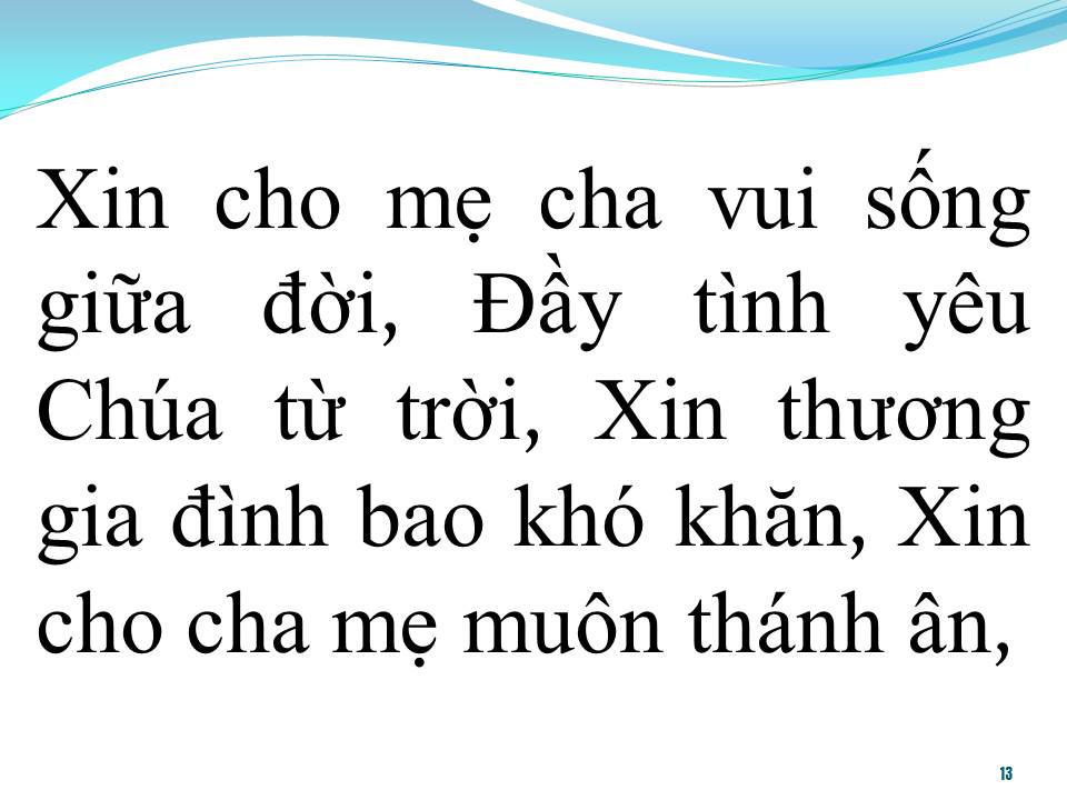 Lời bài hát CẦU CHO CHA MẸ 5
