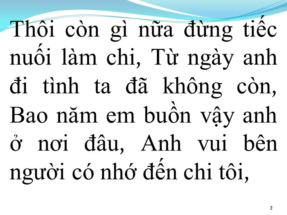 Lời bài hát ĐỪNG NÓI NỮA NGƯỜI ƠI