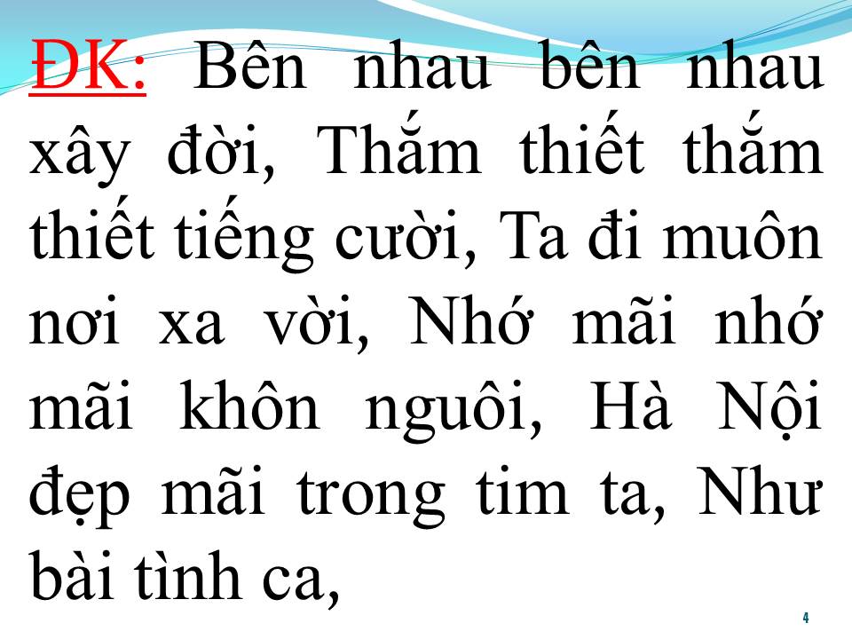 Lời bài hát HÀ NỘI NHỮNG CÔNG TRÌNH