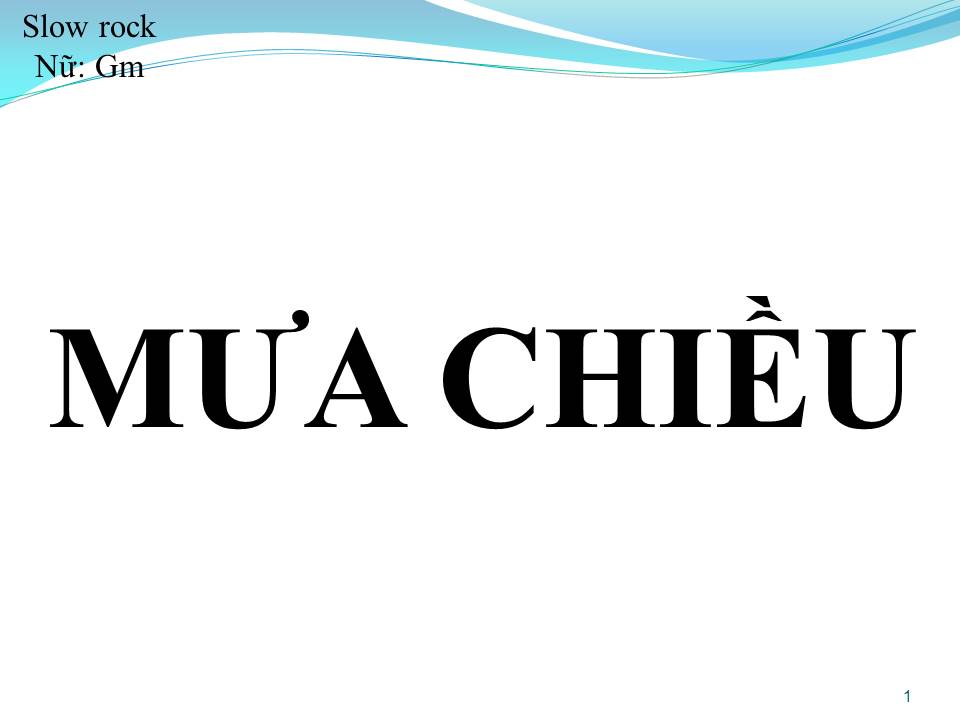 Lời bài hát MƯA CHIỀU