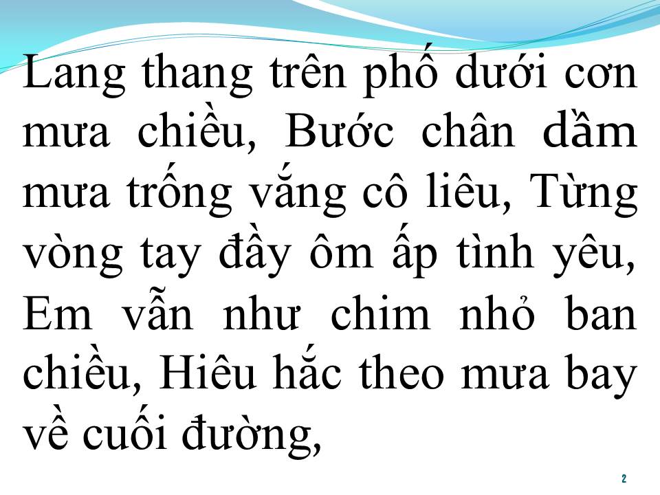 Lời bài hát MƯA CHIỀU