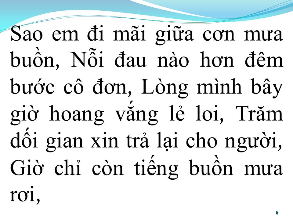 Lời bài hát MƯA CHIỀU