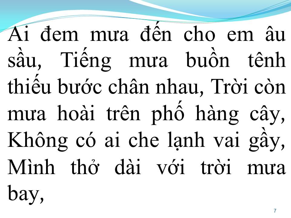 Lời bài hát MƯA CHIỀU