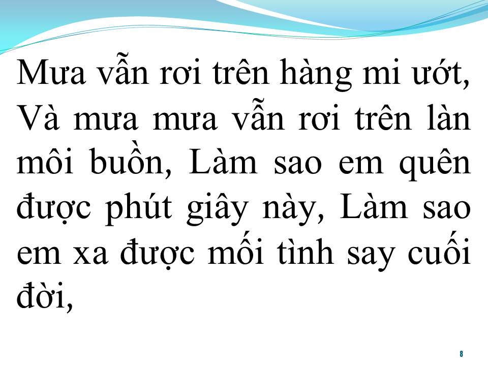 Lời bài hát MƯA CHIỀU