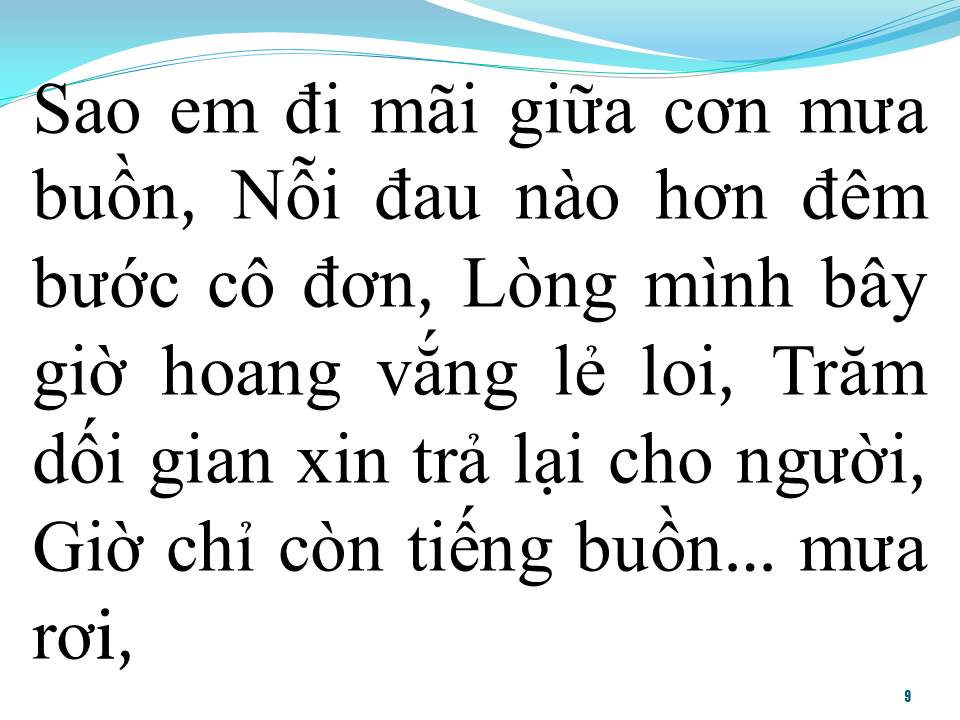 Lời bài hát MƯA CHIỀU
