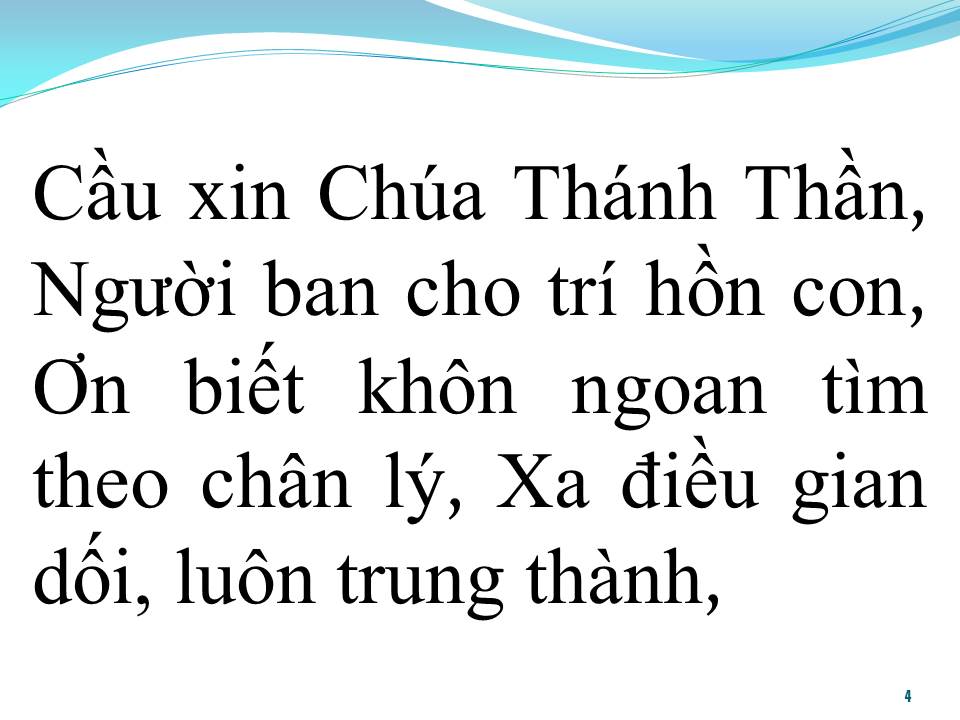 Lời bài hát CẦU XIN CHÚA THÁNH THẦN